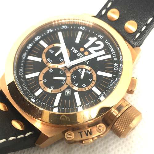 TW Steel Mens Quartz Wristwatch Rose Gold