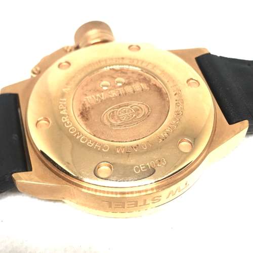 TW Steel Mens Quartz Wristwatch Rose Gold