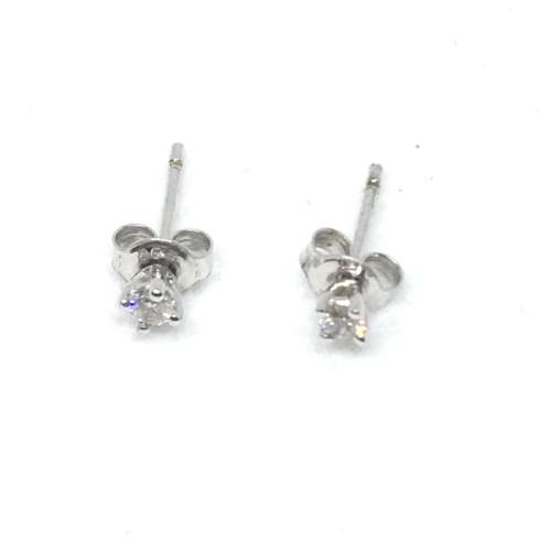 White Gold Natural Diamond Stud Earrings