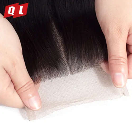 Brazilian Straight Human Hair Bundles with Closure (16, 18, 20 + 16 closure)