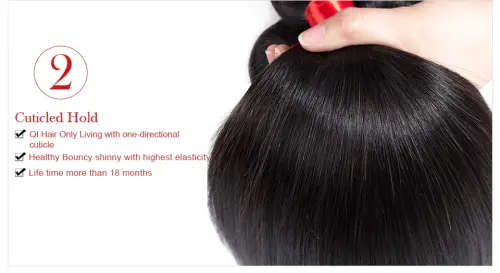 Brazilian Straight Human Hair Bundles with Closure (16, 18, 20 + 16 closure)