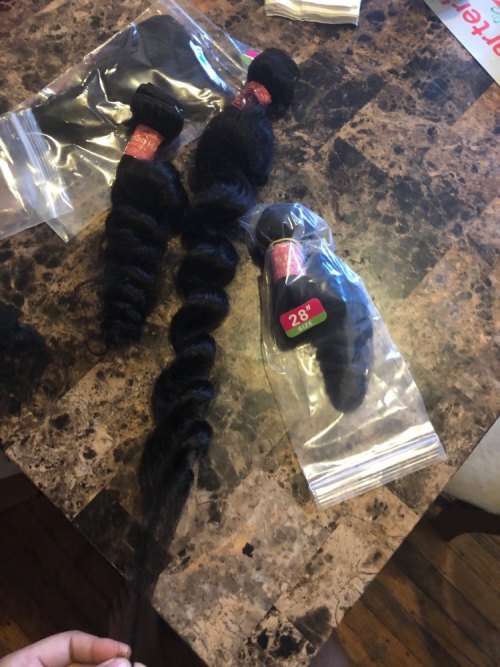 Brazilian Remy Loose Wave 2 Piece Bundles + Closure  ( 12, 12 & Closure 10)