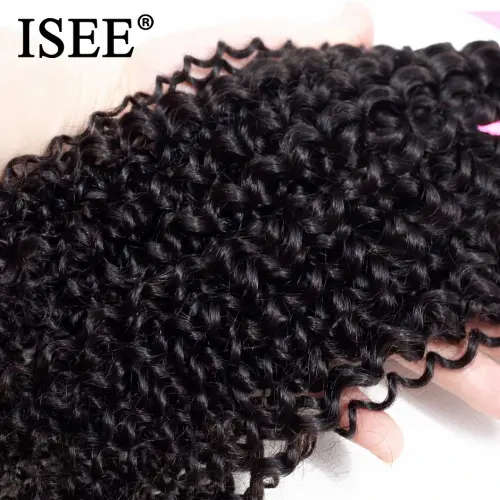 FREE SHIPPING!!! 11A Mongolian Kinky Curly Bundles + Closure (10, 10, 10 + 10 Closure)