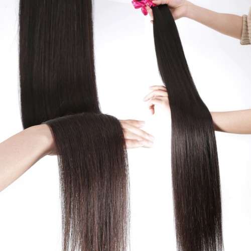 FREE SHIPPING!!! Raw Virgin Brazilian Straight Hair Bundles + 13x4 Closure (32, 34, 34 + Closure 20)