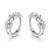SILVER PLATED LOOP FLOWER EARRINGS
