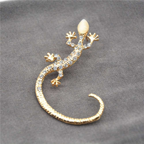 GOLD PLATED LIZARD EARRINGS WITH STUDS- ONE EARRING ONLY