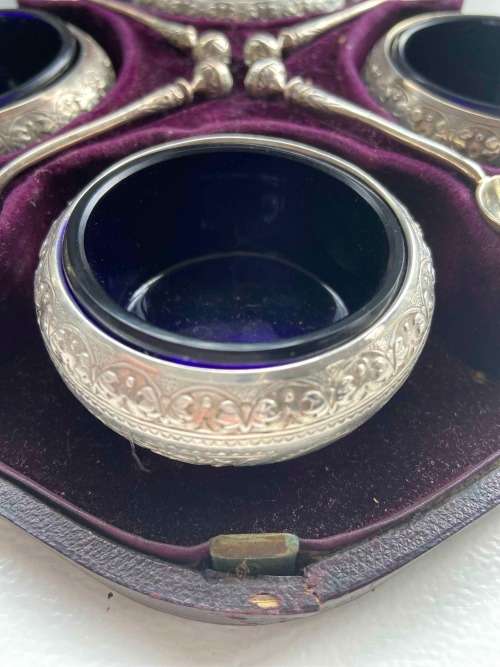 Exquisite Silver Condiment Set 1935 in presentation box