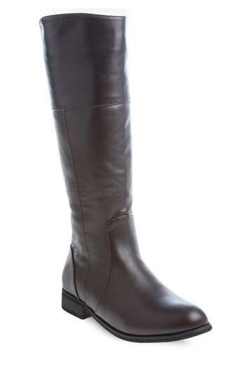 Original Ladies Bronx Alexa High Boots Brown -  UK 4 (SA 4) with side zip half down