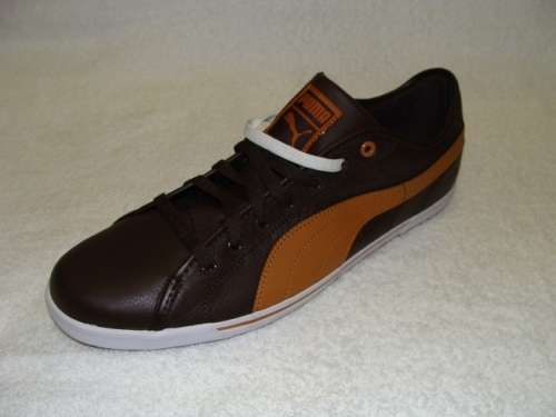 Original Mens Puma Benecio Leather - UK 12 (SA 12) - Chocolate Brown