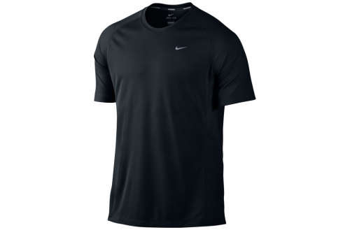 Original Mens NIKE Miler UV Short Sleeve Dri-FIT 717405-010 - Large - UPF 40+