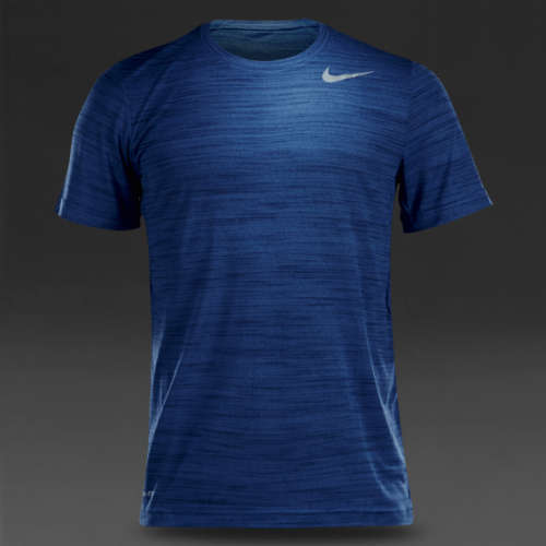 Original Mens NIKE Short Sleeve Dri-Fit Touch Heathered - Large - 789982-480