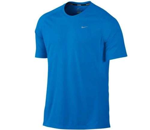 Original Mens NIKE Miler UV Short Sleeve Dri-FIT 717405-456 - Medium - UPF 40+