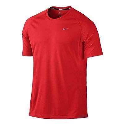 Original Mens NIKE Miler UV Short Sleeve Dri-FIT 543499-696 - Medium - UPF 40+