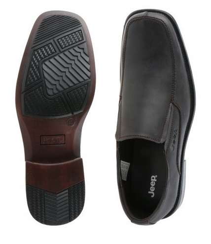 Original Mens Jeep Amazon Slip On - UK 12 (SA 12) Leather Upper - Dark Brown