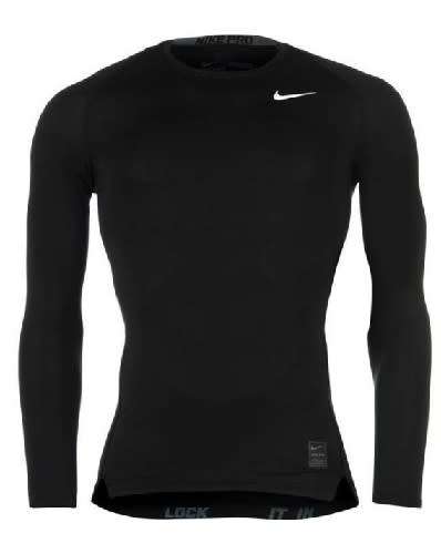 Original Mens NIKE Pro Cool Mens Compression Long Sleeve Top - 703088-010 - Medium
