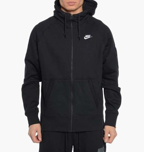 Original Mens Nike AW77 FT Full Zip Hoody - 897376-010 - Medium