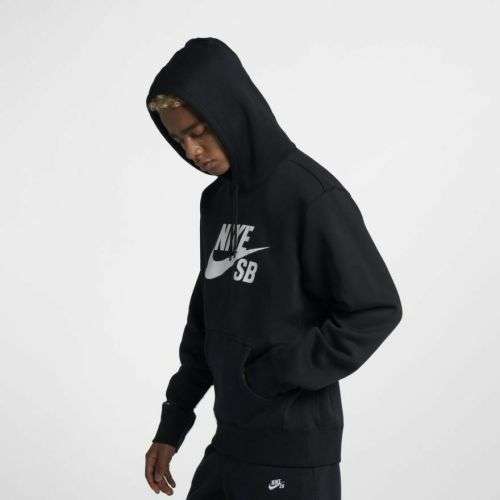 Original Mens Nike SB Icon Hoodie - AQ9565-011 - Medium