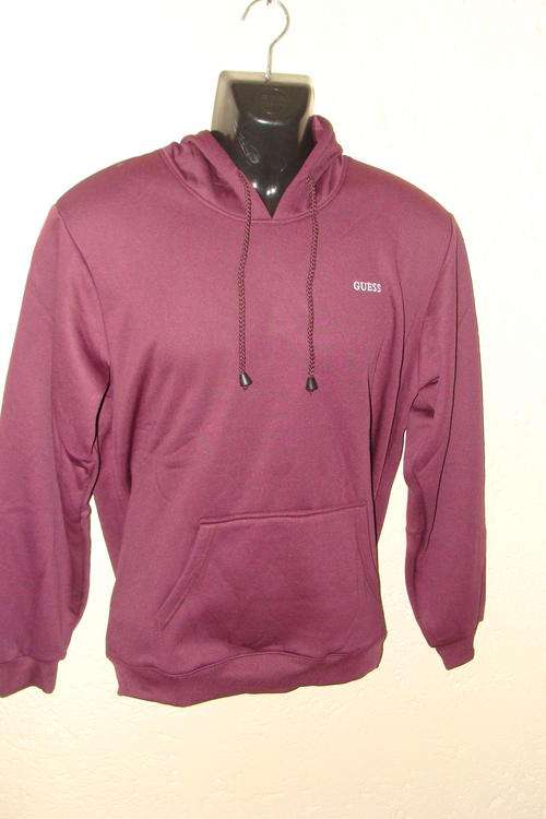 Unisex Winter Guess Long Sleeve Hoodies Maroon X Large