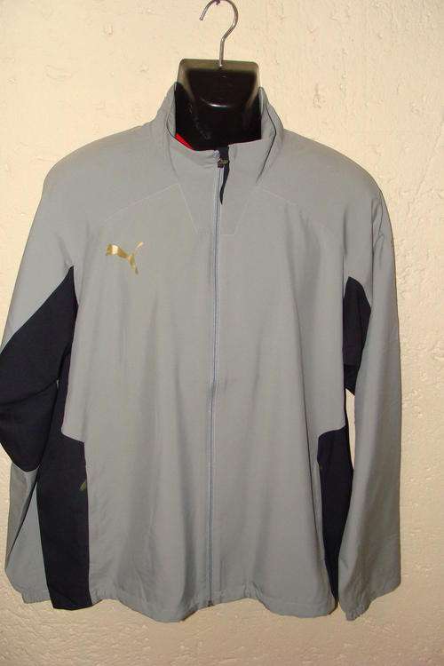 Authentic Puma X Large V Konstruct Woven Jacket Limestone Gray - Puma Graphite