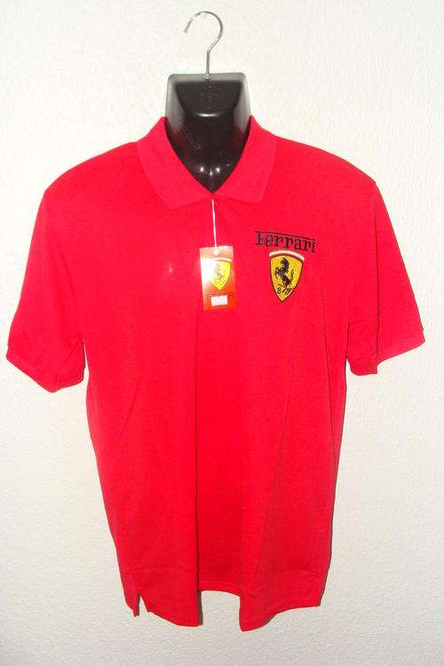 Mens Ferrari Short Sleeve Golf T Shirt Slim Fit Large