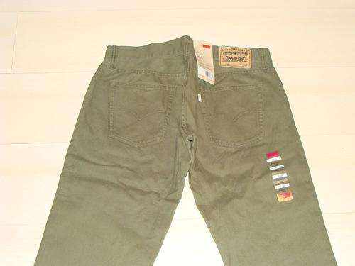 Original Mens Levi's 514 Straight Fit Chinos 36W 32L Olive Green - Retails for R599