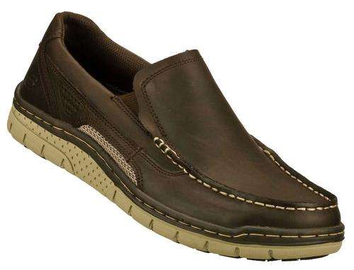 Original Mens SKECHERS Norris Visto Leather Upper - UK 10 (SA 10) Memory Foam