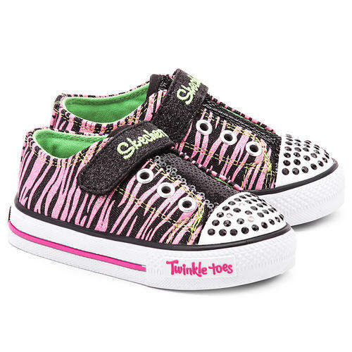 Original Girls SKECHERS Twinkle Toes S Lights - UK 9 (SA 9 - 16cm) Shuffles Sweet Safari