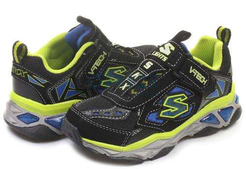 Original BOYS SKECHERS S Lights Bosky - UK 1 (SA 1 - 21cm) Leather Upper