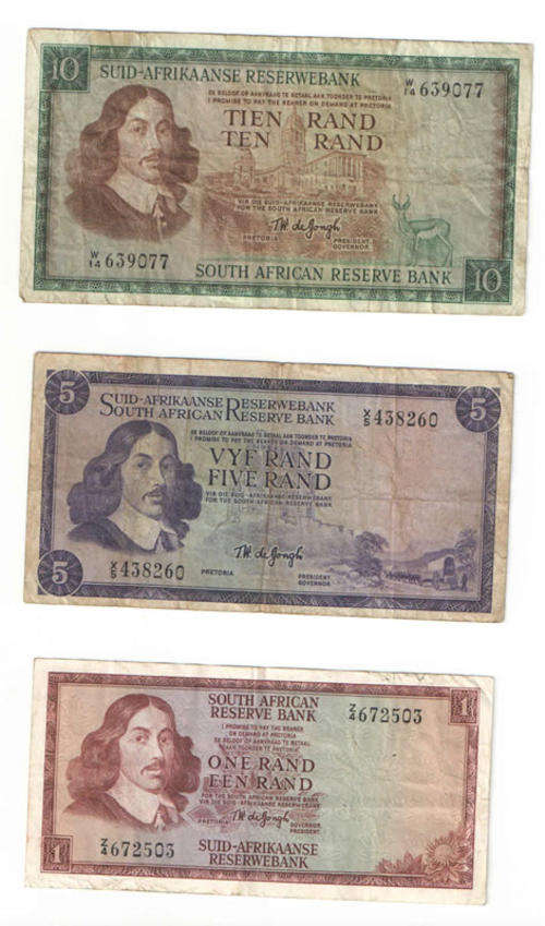 Set of Replacement Notes *TW De Jongh*