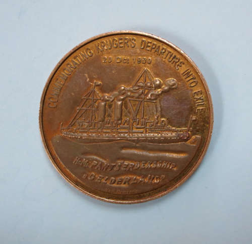 Medallion Commemorating Kruger's Departure Into Exile 20 OCT 1900