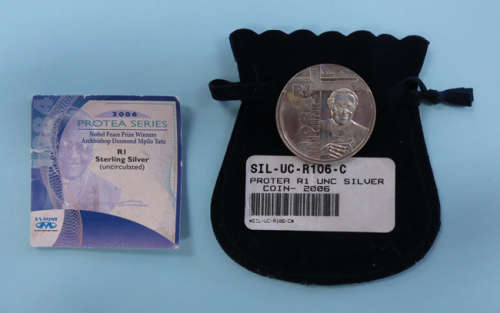 2006 UNC Silver PROTEA R1 Coin "TUTU"  **Crazy R1 START!!"