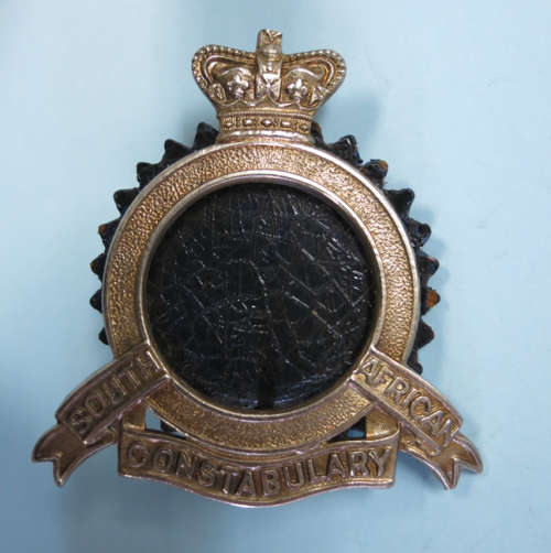 South African Constabulary W/M Slouch Hat Badge QVC  *Owen 1845*