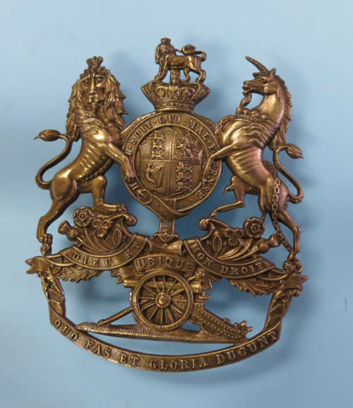 Royal Regiment Of Artillery Brass Helmet Plate