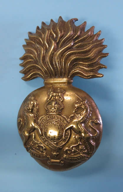 Royal Scots Fusiliers Brass Cap Badge WW1