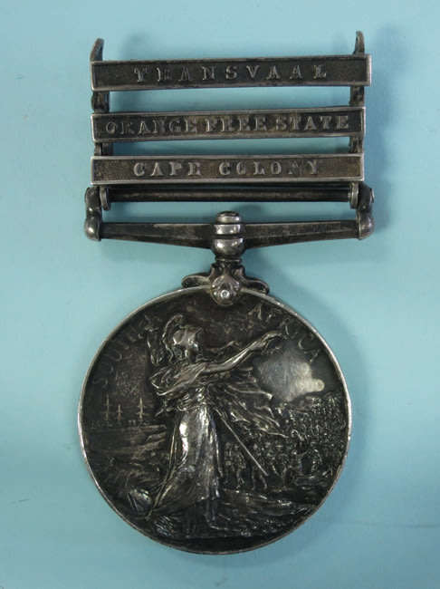 Boer War QSA Medal *Gunner in Elswick Battery*