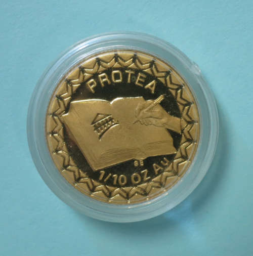 *New Constitution* 1996 Protea 1/10 Proof GOLD Coin  *R1 START*