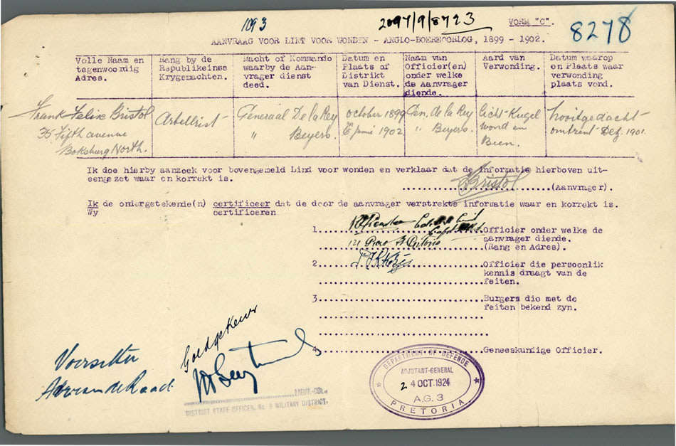 Boer War ABO (LVW) / WW1 Group to an American