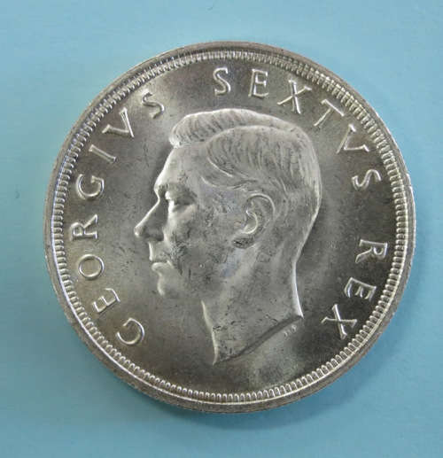 1948 South Africa SILVER 5 Shillings Coin