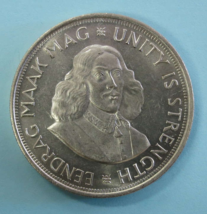 1961 South Africa SILVER 50 Cents Coin