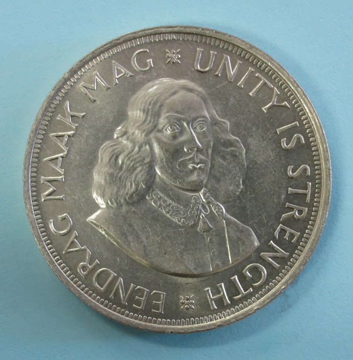 1962 South Africa SILVER 5 Shillings Coin