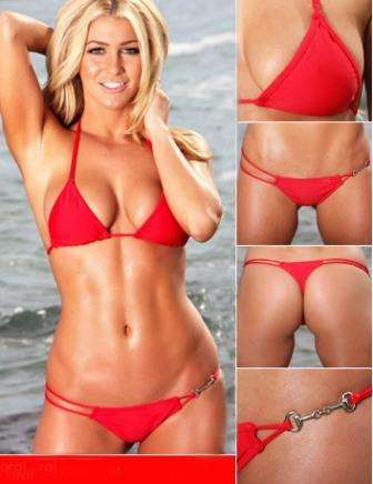 Red Bikini With Metal Clasp