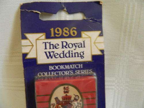 1986 Royal Wedding Bookmatch Collector's Series
