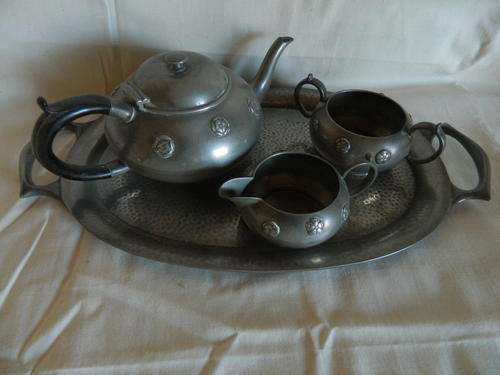 4 Piece Pewter (CIVIC) England 3316 Teaset