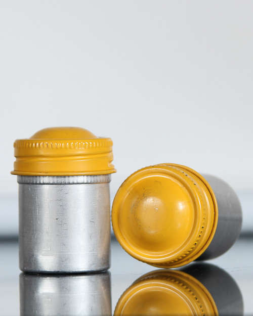 1 LOT OF 2 ALUMINIUM FILM CANISTERS PRESUMED KODAK