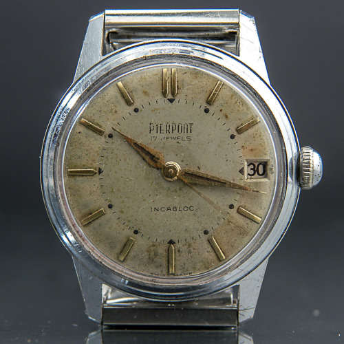 Rare Collectable Watches VINTAGE PIERPONT 17 JEWELS INCABLOC SWISS MADE GENTS WATCH was sold for 195.00 on 6 Jan at 20 01 by Digi Trade in Jeffreys Bay ID 260798124