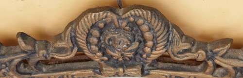 VINTAGE ROUND BRASS ORNATE VANITY MIRROR