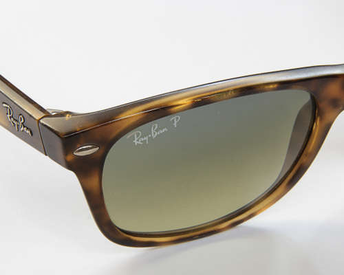 USED RAY-BAN P NEW WAYFARER SUNGLASSES - MODEL CODE RB2132 894/76 52-18 INCLUDING THE CASE