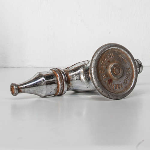 VINTAGE CHROMED MERRYWEATHER FIRE HOSE NOZZLE
