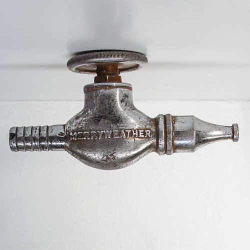 VINTAGE CHROMED MERRYWEATHER FIRE HOSE NOZZLE