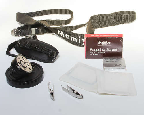 MAMIYA 645 PRO WITH LENS 80mm 2.8 N, BACKS AND ACCESSORIES, 1 LOT